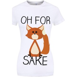 textil Mujer Camisetas manga larga Grindstore Oh For Fox Sake Blanco