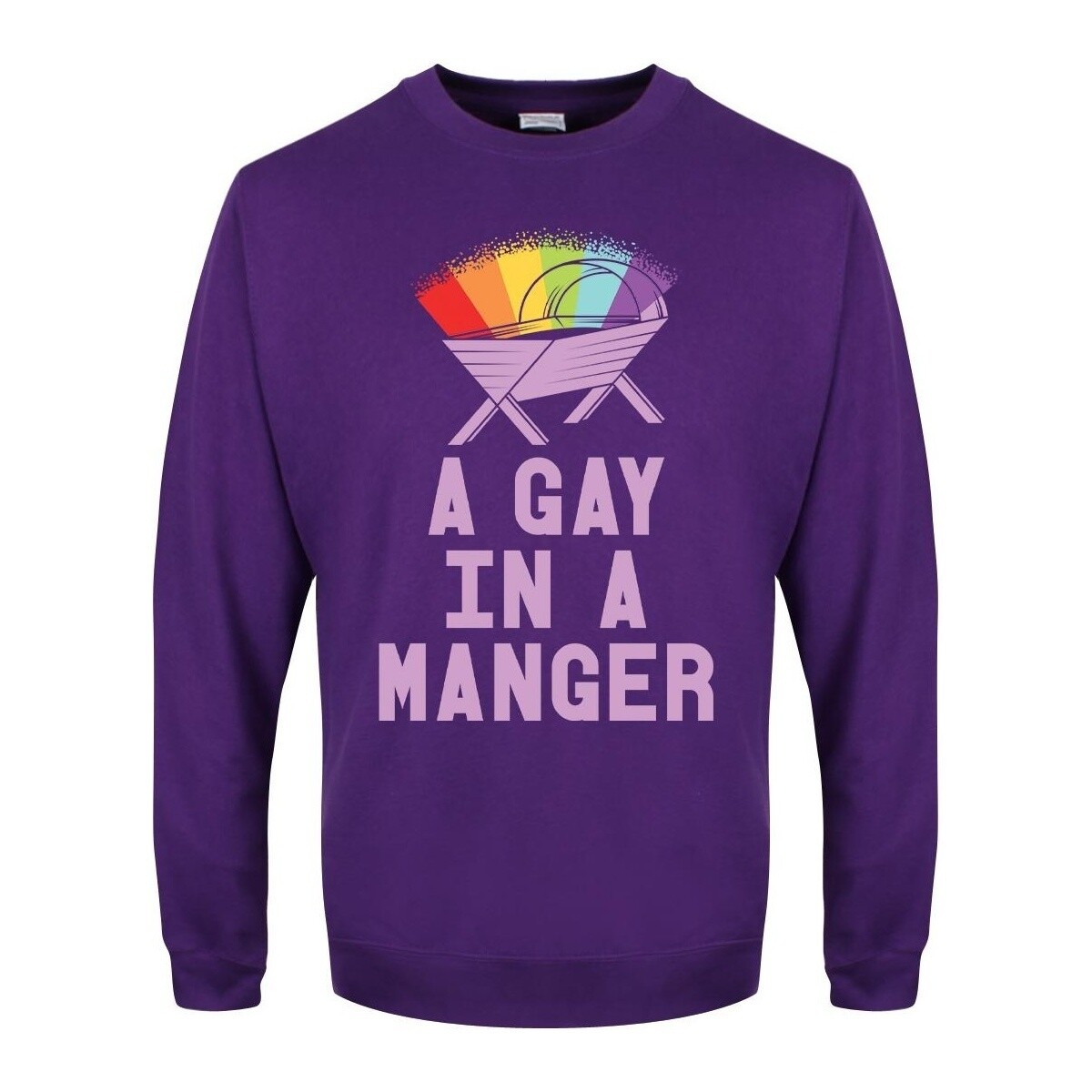 textil Hombre Sudaderas Grindstore A Gay In A Manger Violeta