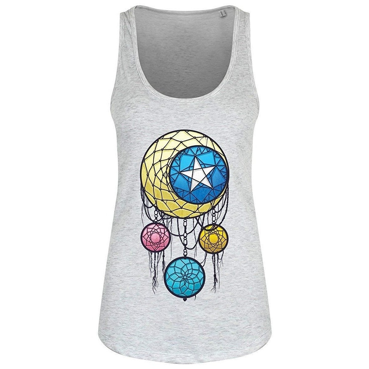 textil Mujer Camisetas sin mangas Grindstore Celestial Dreamcatcher Gris