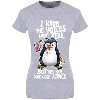 textil Mujer Camisetas manga larga Psycho Penguin  Gris