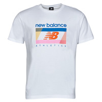 textil Hombre Camisetas manga corta New Balance ATEEH AMP TEEEE Blanco