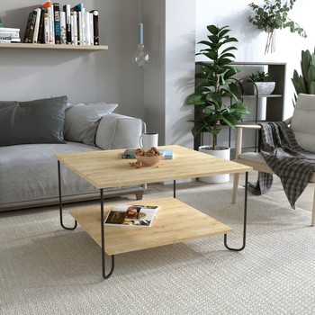 Decortie Coffee Table - Marbo Coffee Table - Oak Roble