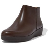 Zapatos Mujer Botines FitFlop SUMI LEATHER ANKLE BOOTS CHOCOLATE BROWN Negro