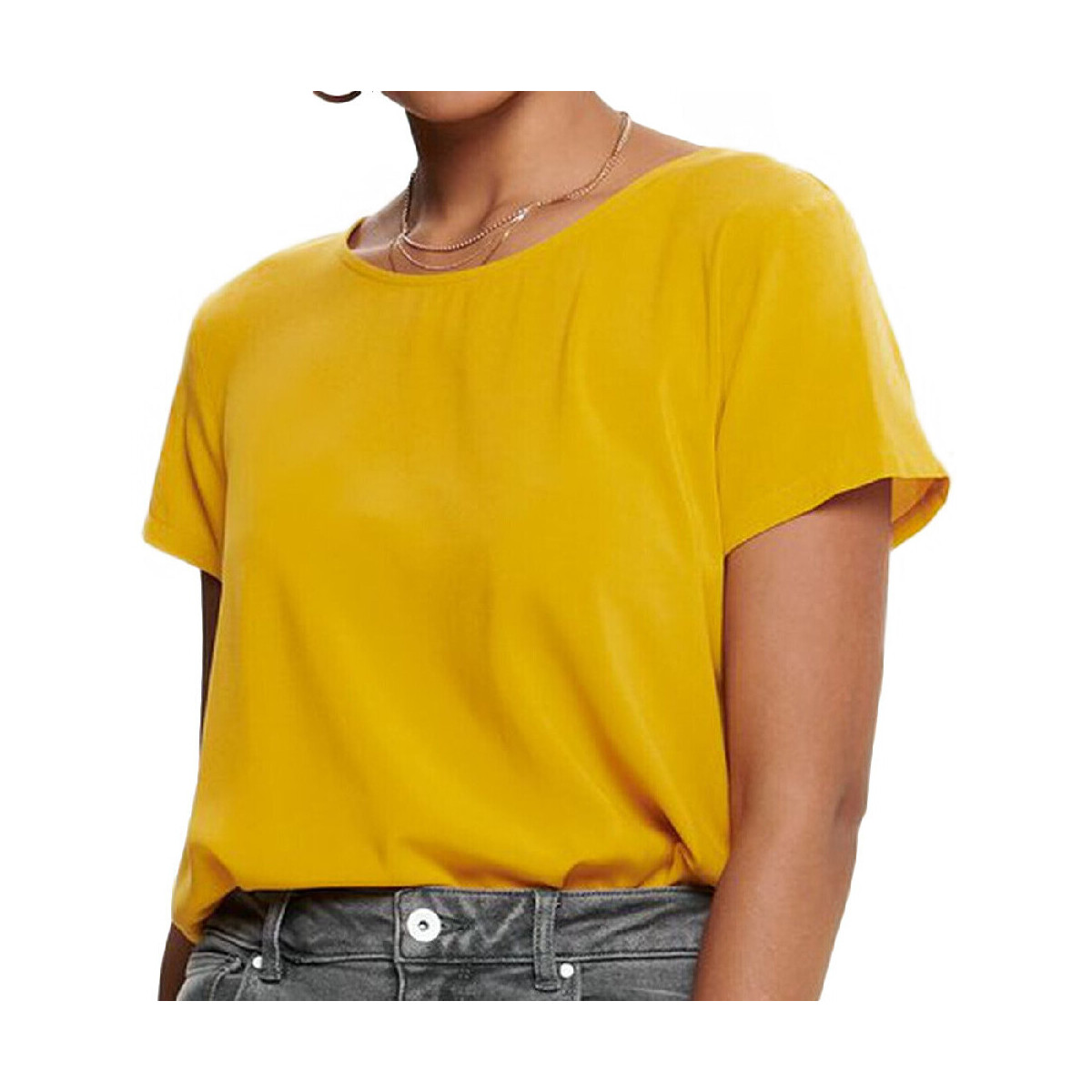 textil Mujer Tops y Camisetas Only  Amarillo