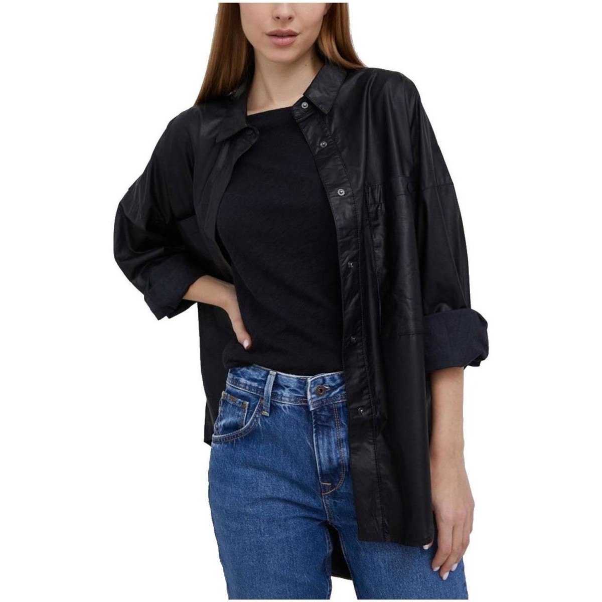 textil Mujer Tops / Blusas Pepe jeans PL304161 999 Negro