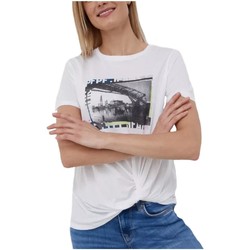 textil Mujer Camisetas manga corta Pepe jeans PL505059 800 Blanco