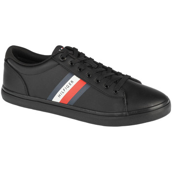 Zapatos Hombre Zapatillas bajas Tommy Hilfiger Essential Leather Vulc Stripes Negro