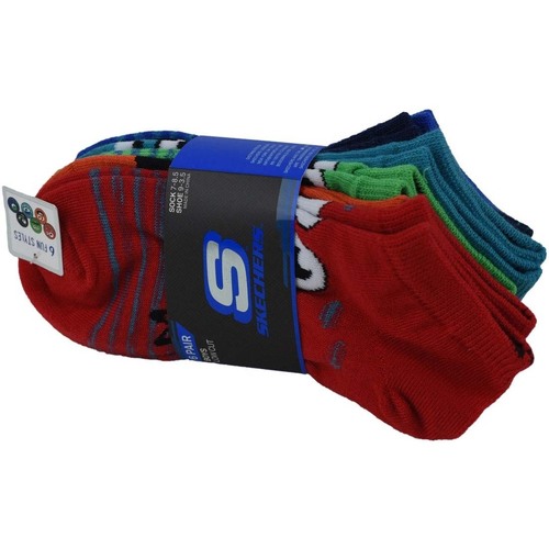 Ropa interior Niño Calcetines de deporte Skechers 6pk Boys Non Terry Low Cut Socks Multicolor