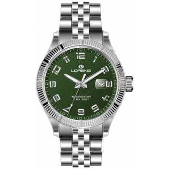 Relojes & Joyas Hombre Relojes mixtos analógico-digital Lorenz Reloj  hombre Ginevra date steel / green Multicolor
