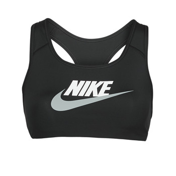textil Mujer Sujetador deportivo  Nike Swoosh Medium-Support Non-Padded Graphic Sports Bra Negro / Blanco / PartÍcula / Gris