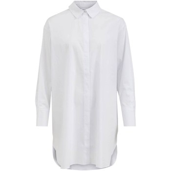 textil Mujer Tops y Camisetas Vila VIGIMAS OVERSIZE L/S LONG SHIRT Optical Blanco
