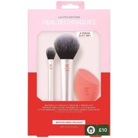 Belleza Pinceles Real Techniques Naturally Radiant Sponge + Brush Lote 