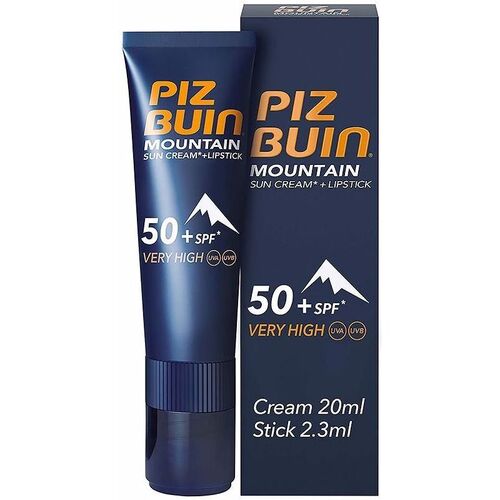 Belleza Protección solar Piz Buin Mountain Spf50+ Suncream 20 Ml + Lipstick F20 