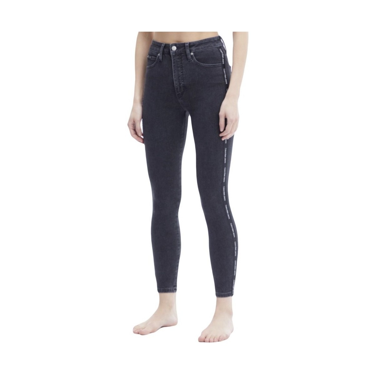 textil Mujer Vaqueros Calvin Klein Jeans High rise super skinny ankle Negro