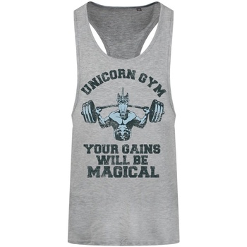 textil Hombre Camisetas sin mangas Grindstore Unicorn Gym Gris