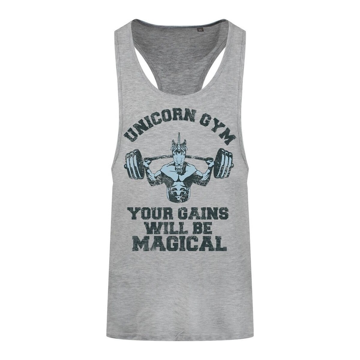 textil Hombre Camisetas sin mangas Grindstore Unicorn Gym Gris