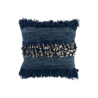 Casa Textil de exterior J-line COUSSIN BORD MIROIR COT BLEU (45x45x4cm) Azul