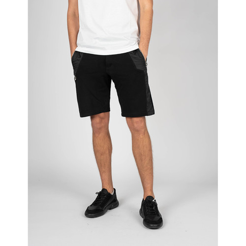 textil Hombre Shorts / Bermudas Les Hommes LKJ501 756A | Short Sweatpants in Mercerized Cotton Negro