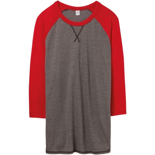textil Hombre Camisetas manga larga Alternative Apparel Dugout 50/50 Rojo