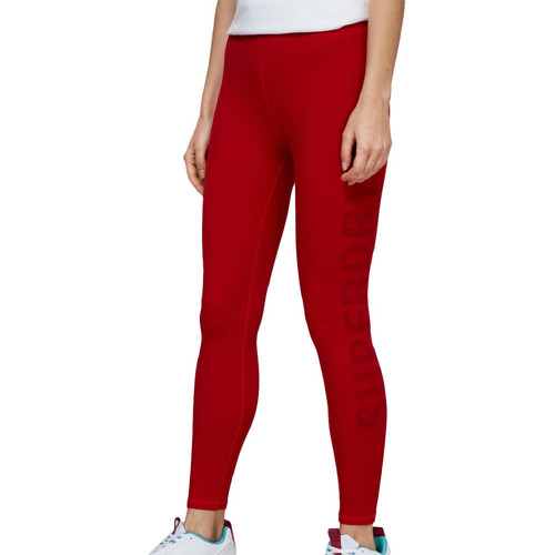 textil Mujer Leggings Superdry  Rojo