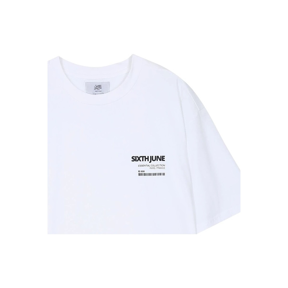 textil Hombre Camisetas manga corta Sixth June T-shirt  Barcode Blanco