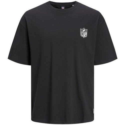 textil Hombre Tops y Camisetas Jack & Jones 12206810 NFL LOGO TEE-BLACK LOOSE FIT Negro