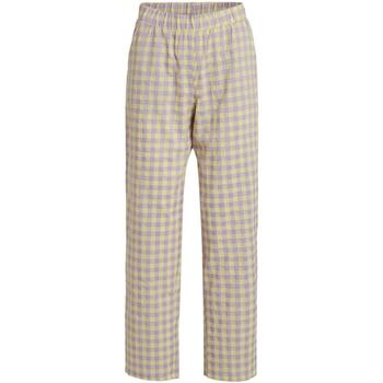 textil Mujer Pijama Vila VICHECKY RWRE PANTS amarillo