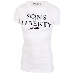 textil Mujer Camisetas manga corta Libertalian-Républic T-Shirt  Libertalia-Républic Sons of Liberty Blanc Blanco