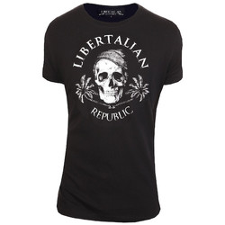 textil Mujer Camisetas manga corta Libertalian-Républic T-Shirt  Libertalia-Républic Noir Negro