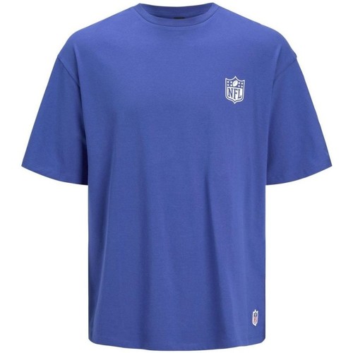 textil Hombre Tops y Camisetas Jack & Jones 12206810 NFL LOGO TEE-MAZARINE BLUE LOOSE FIT Azul