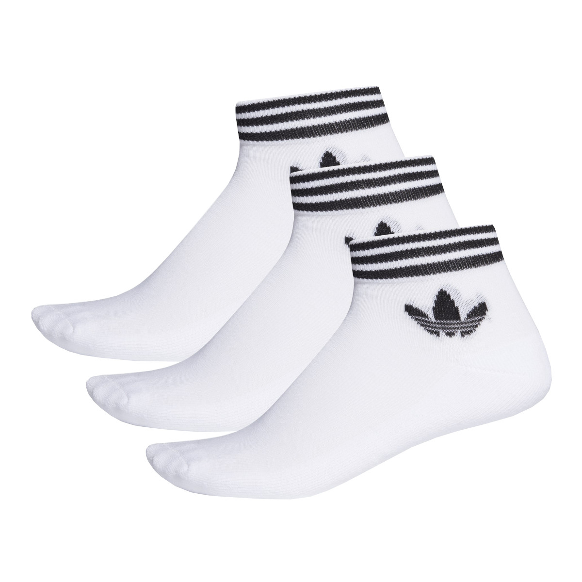 Ropa interior Calcetines de deporte adidas Originals adidas Trefoil Ankle Socks 3 Pairs Blanco