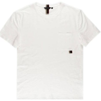 textil Hombre Camisetas manga corta Antony Morato Tshirt Męski Regular Fit Cream Blanco
