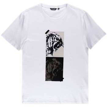 textil Hombre Camisetas manga corta Antony Morato Tshirt Męski Super Slim Fit White Blanco