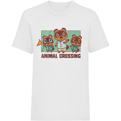 textil Niños Camisetas manga corta Animal Crossing Nook Family Blanco
