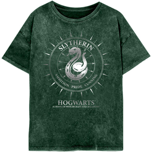 textil Mujer Camisetas manga larga Harry Potter Slytherin Constellations Verde