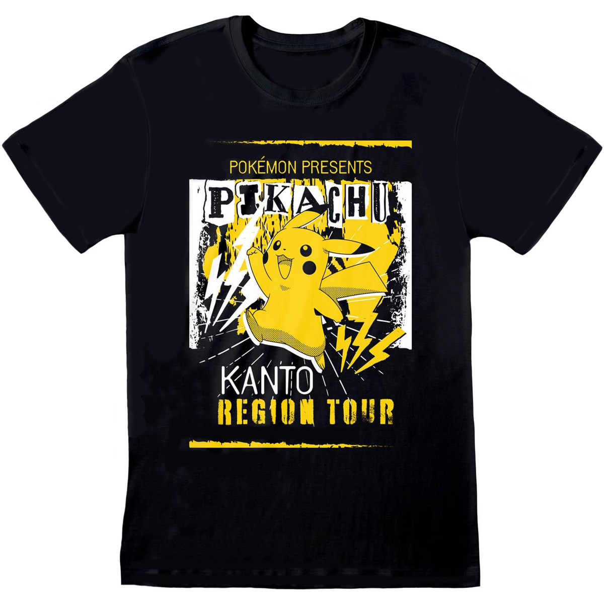 textil Camisetas manga larga Pokemon Kanto Region Tour Negro