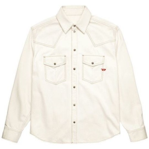textil Hombre Camisas manga larga Diesel A03519-0CGAE D-OCEAN-100 Blanco