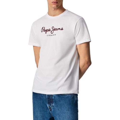 textil Hombre Camisetas manga corta Pepe jeans EGGO N Blanco