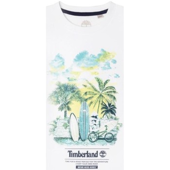 textil Niño Camisetas manga corta Timberland T25S99 10B Blanco