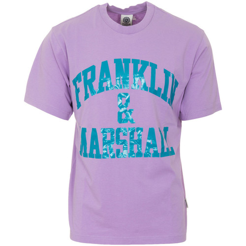 textil Hombre Camisetas manga corta Franklin & Marshall T-shirt à manches courtes Violeta