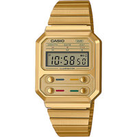 Relojes & Joyas Hombre Relojes digitales Casio A100WEG-9AEF, Quartz, 33mm, 3ATM Oro