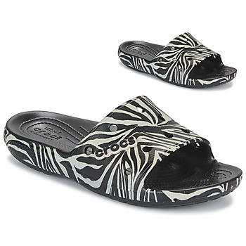 Zapatos Mujer Sandalias Crocs CLASSIC SLIDE Negro / Cebra