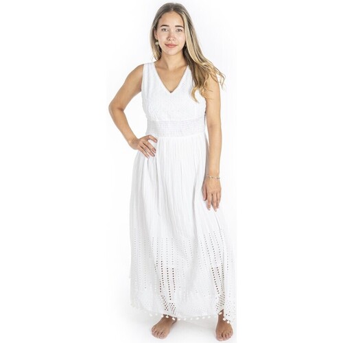 textil Mujer Vestidos largos Isla Bonita By Sigris Vestido Blanco