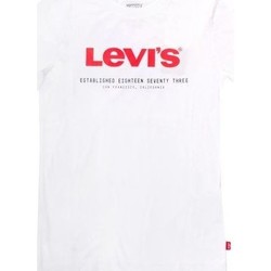 textil Niños Tops y Camisetas Levi's 91E054 GRAPHIC TEE-001 WHITE Blanco