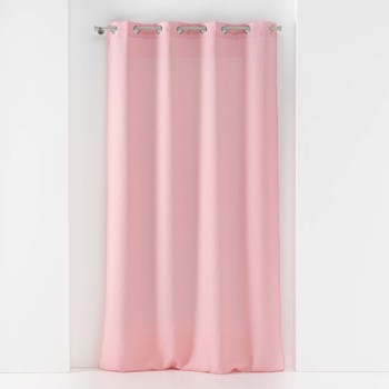 Casa Cortinas transparentes Douceur d intérieur PANNEAU A OEILLETS 140 x 240 CM VOILE TISSE SOANE ROSE Rosa