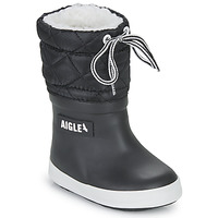 Zapatos Niños Botas de nieve Aigle GIBOULEE 2 Negro / Blanco