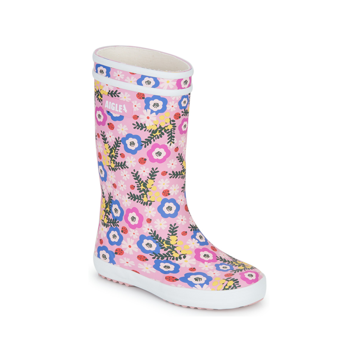 Zapatos Niña Botas de agua Aigle LOLLY POP PLAY2 Rosa / Multicolor
