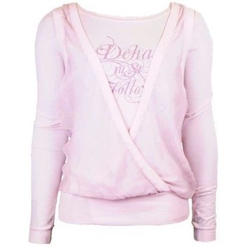 textil Mujer Camisetas manga corta Deha Koszulka Damska Z Długim Rękawem Różowy Rosa