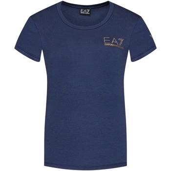 textil Mujer Camisetas manga corta Ea7 Emporio Armani T-shirt femme Azul