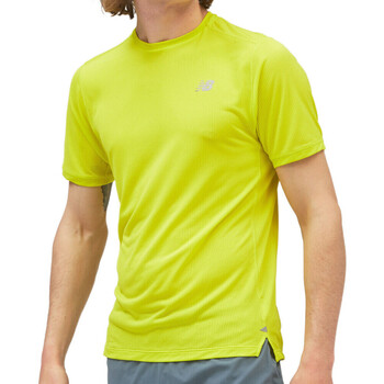 textil Hombre Tops y Camisetas New Balance  Amarillo